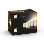 Pachet kit baza 3 becuri LED Philips Hue, Bluetooth, Zigbee, A60, E27, 8W (75W), 806 lm, lumina alba (2200-6500K) + Consola Hue Bridge + Intrerupator, Philips