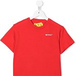 Off-White Boys Cotton T-Shirt RED