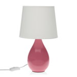 Lampa de masa Roxanne, Versa, 20 x 35 cm, ceramica, roz, Versa
