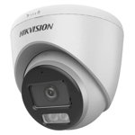 Camera de supraveghere Hikvision Smart Hybrid cu LED alb si IR 40m, 2 MP, 2.8 mm, microfon incorporat, DS-2CE72DF0T-LFS(2.8mm), Hikvision