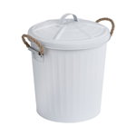 Coș de gunoi din inox Wenko, alb, Wenko