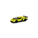 Masinuta sport RC pentru copii cu telecomanda Lamborghini Veneno galben LeanToys 9741
