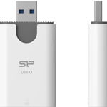 Card reader silicon power Putere Combo USB 3.1 microSD cititor de carduri SD si, alb, Silicon Power