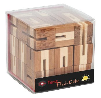 Joc logic puzzle 3d din bambus flexi-cub, Fridolin