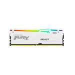 Memorie RAM Kingston, DIMM, DDR5, 64GB, 5600MHz, CL36, 1.35V, FURY Beast White, RGB, Kit of 2, Kingston