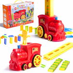 Tren locomotiva rosu cu piese domino, IMK