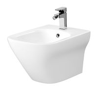 Bideu suspendat, Cersanit, Larga, dreptunghiular, alb, 