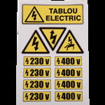 Set indicator de avertizare pentru tablouri electrice, PVC, 20 x 30 cm, Creative Sign