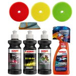 Set de polisat auto Sonax Ultimate Cut, bureti 125 mm pentru masini excentrice, SW-20953