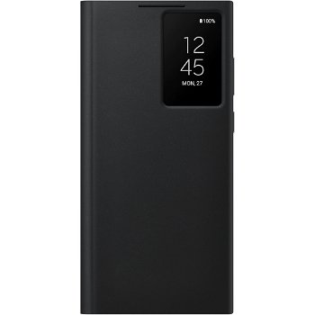 Husa de protectie Samsung Smart Clear View Cover pentru Galaxy S22 Ultra, Black, Samsung