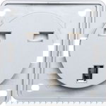 Integro Curgerea Single standard soclu / 16A britanic în gri deschis 0962622506-0962622506, Hager