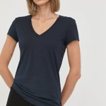 Armani Exchange tricou din bumbac culoarea albastru marin, Armani Exchange