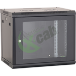XCAB Cabinet metalic de perete 19”, tip rack wallmount, 9U 600x600 mm, Eco Xcab Negru, XCAB
