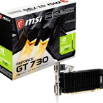 Placa video MSI GeForce GT 730, 2GB, DDR3 (N730K-2GD3HLPV1), MSI