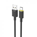 Cablu de Incarcare USB-A la Type-C PD 15W, 3A, 1.2m Hoco (U109) Negru