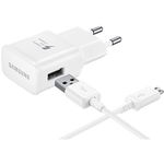 Incarcator de retea EP-TA20EWEU, Samsung, 2 A, Incarcator rapid, Micro USB, Alb