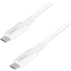 Cablu alimentare si date Logilink CU0180 USB 4 Gen3 USB Type-C la USB Type-C UHD 8K / 60Hz 7680×4320 0.8m Alb Cablu alimentare si date Logilink CU0180 USB 4 Gen3 USB Type-C la USB Type-C UHD 8K / 60Hz 7680×4320 0.8m Alb