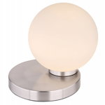 Lampa Trudy LED, metal, sticla, crom satin, alb, 400 lm, lumina calda (3000K), 6383, Rabalux, Rabalux