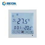 Termostat cu fir pentru aer conditionat BeOk TDS23WiFi-AC, Aplicatia mobila Smart Life, Compatibil cu sisteme HVAC, 