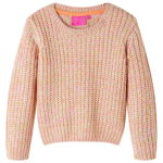 Pulover pentru copii tricotat, roz deschis, 128, vidaXL