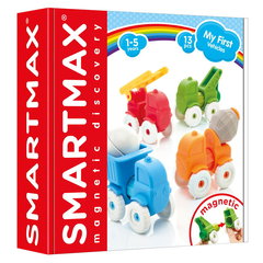 Joc magnetic Smart Max My First Vehicles Primele mele vehicule 13 piese, Smart Games