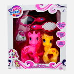 Set 2 ponei cu accesorii My Lovely Horse, multicolor, 23×23cm, +3ani., 