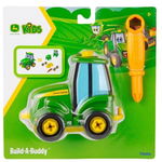 Jucarie de Asamblat John Deere Construiti Un Prieten Tractorasul Johnny Verde/Galben, TOMY