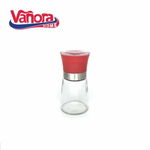 Rasnita pentru sare/piper Vanora, sticla/plastic, 160 ml, rosu, Vanora