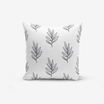 Față de pernă cu amestec din bumbac Minimalist Cushion Covers White Leaf, 45 x 45 cm, Minimalist Cushion Covers