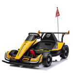 Masinuta - Kart electric pentru copii 3-11 ani, Racing F1 500W 24V, telecomanda, culoare galben, Hollicy