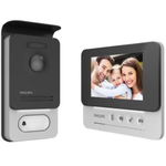 Kit Videointerfon WelcomeEye Compact Ecran LCD 4.3inch Control Porti Negru/Argintiu, Philips