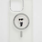 Karl Lagerfeld Husă pentru telefon iPhone 15 Pro Max 6.7 culoarea transparent, Karl Lagerfeld