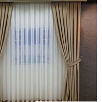 Set complet pentru fereastra BLACKOUT DRAPERIE Red FIESTA SATEN GALBEN RUGINIU 022+ PERDEA VOAL508, Casa Deco Logistics