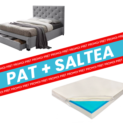 Saltea de pat cu arcuri pocket 140x200 - Latex Lavanda Ecotrend,