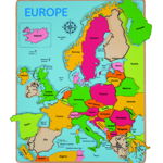 Puzzle incastru harta Europei