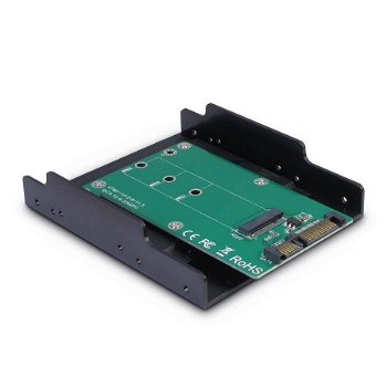 Adaptor Inter-Tech KT001B 3.5 inch 1x SATA Male - 1x M.2 SATA SSD