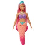 Papusa Barbie Dreamtopia - Sirena cu par roz si coada corai