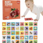 Set 20 carduri STEM de stimulare vizuala si senzoriala pentru bebelusi 12-26 luni, Krista