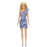 Papusa Barbie Glitz Outfits Blonde & Blue Dress (grb32) 