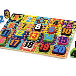 Melissa and Doug – Puzzle lemn in relief Numere de la 1 la 20