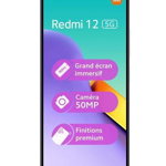 Telefon Mobil Xiaomi Redmi 12, Procesor Qualcomm Snapdragon 4 Gen 2, Octa-Core, IPS LCD 6.79inch, 4GB RAM, 128GB Flash, Camera Duala 50 + 2 MP, 5G, Wi-Fi, Dual SIM (Argintiu), Xiaomi