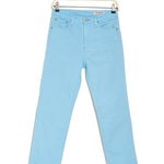 Timeout, Blugi scurti slim fit cu terminatii pliate, Albastru