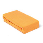 Husa saltea Jersey orange, cu elastic, bumbac 100%, 140 x 200 cm, Meltem