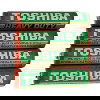 Set 4 baterii AA, Toshiba Heavy Duty, R6, 1.5V, ambalate in folie Engros, Toshiba