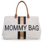 Childhome Mommy Bag Off White / Black Gold geantă de schimbat scutece, Childhome