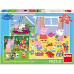 Puzzle 3 in 1 - Purcelusa Peppa in vacanta (55 piese)