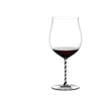 Pahar pentru vin, din cristal Fatto A Mano Burgundy Grand Cru Negru / Alb, 1050 ml, Riedel