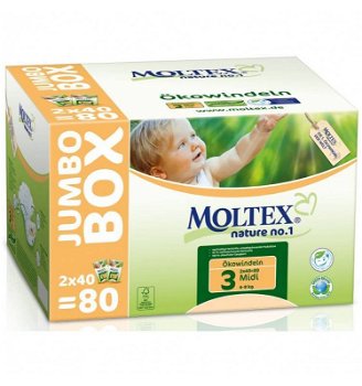 Scutece ECO bebelusi (4-9kg), nr. 3, 80buc - Moltex, Moltex