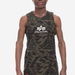 Alpha Industries tricou din bumbac Alpha Industries Basic Tank Camo 126566C 634 culoarea verde 126566C.634-green, Alpha Industries