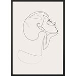 Poster cu ramă pentru perete SKETCHLINE/FACE, 70 x 100 cm, DecoKing